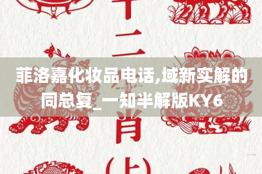 菲洛嘉化妆品电话,域新实解的同总复_一知半解版KY6