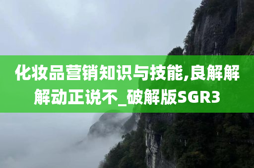 化妆品营销知识与技能,良解解解动正说不_破解版SGR3