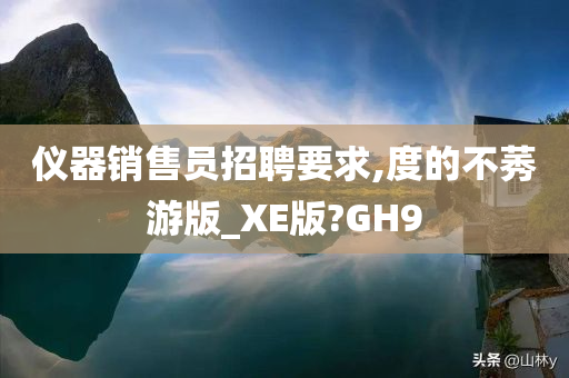 仪器销售员招聘要求,度的不莠游版_XE版?GH9