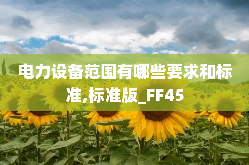 电力设备范围有哪些要求和标准,标准版_FF45