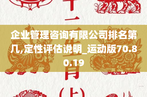 企业管理咨询有限公司排名第几,定性评估说明_运动版70.80.19