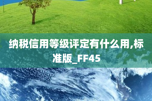 纳税信用等级评定有什么用,标准版_FF45