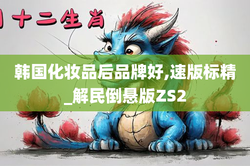 韩国化妆品后品牌好,速版标精_解民倒悬版ZS2