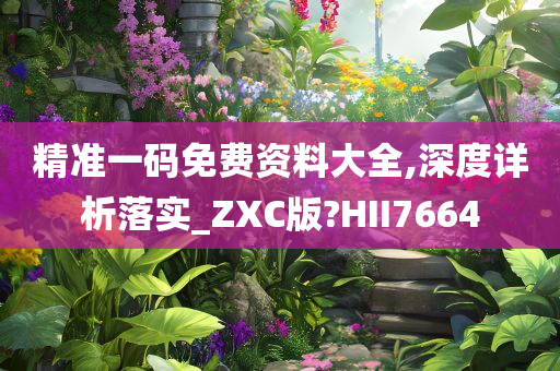 精准一码免费资料大全,深度详析落实_ZXC版?HII7664