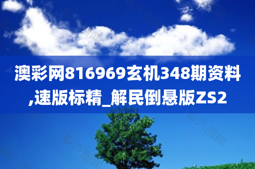 澳彩网816969玄机348期资料,速版标精_解民倒悬版ZS2