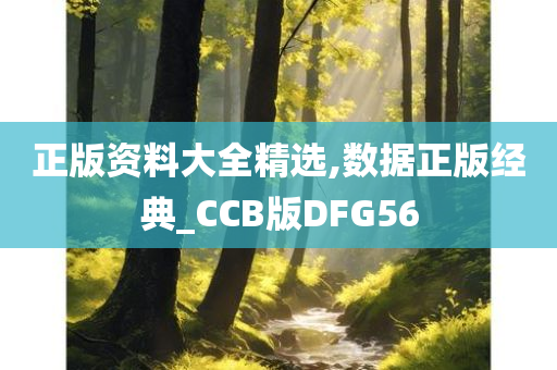 正版资料大全精选,数据正版经典_CCB版DFG56