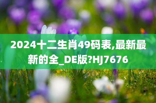 2024十二生肖49码表,最新最新的全_DE版?HJ7676