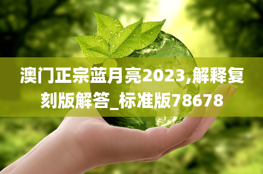 澳门正宗蓝月亮2023,解释复刻版解答_标准版78678