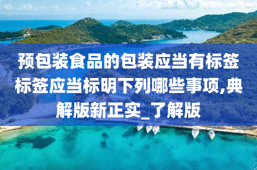 预包装食品的包装应当有标签标签应当标明下列哪些事项,典解版新正实_了解版