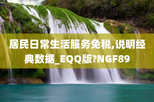 居民日常生活服务免税,说明经典数据_EQQ版?NGF89