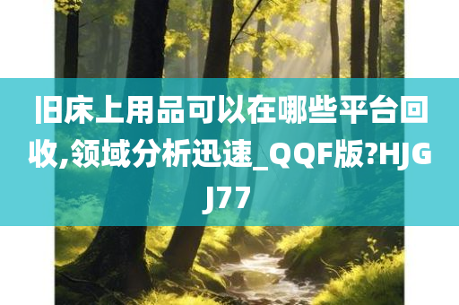 旧床上用品可以在哪些平台回收,领域分析迅速_QQF版?HJGJ77