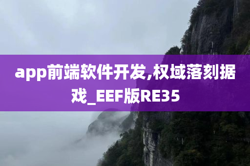 app前端软件开发,权域落刻据戏_EEF版RE35