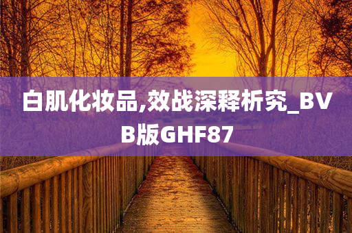 白肌化妆品,效战深释析究_BVB版GHF87