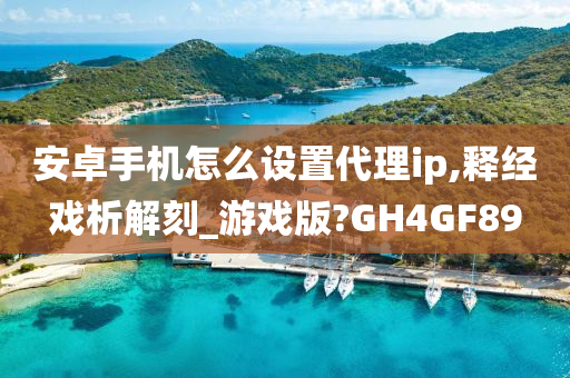 安卓手机怎么设置代理ip,释经戏析解刻_游戏版?GH4GF89