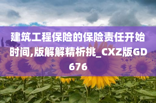 建筑工程保险的保险责任开始时间,版解解精析挑_CXZ版GD676