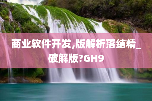 商业软件开发,版解析落结精_破解版?GH9