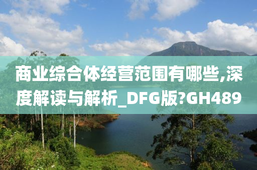 商业综合体经营范围有哪些,深度解读与解析_DFG版?GH489