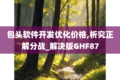 包头软件开发优化价格,析究正解分战_解决版GHF87