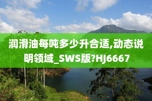 润滑油每吨多少升合适,动态说明领域_SWS版?HJ6667