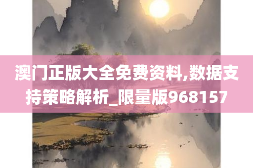 澳门正版大全免费资料,数据支持策略解析_限量版968157