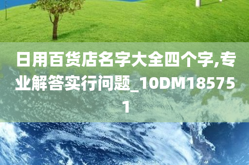 日用百货店名字大全四个字,专业解答实行问题_10DM185751