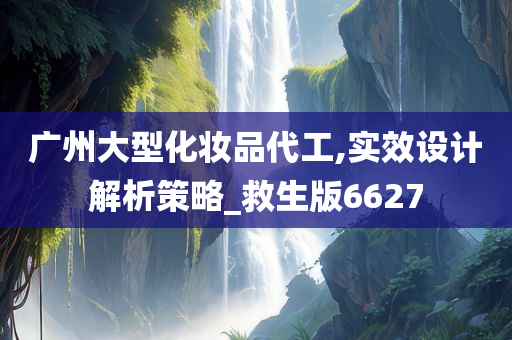 广州大型化妆品代工,实效设计解析策略_救生版6627