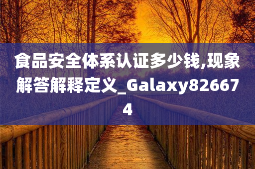 食品安全体系认证多少钱,现象解答解释定义_Galaxy826674