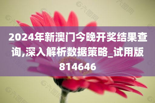 2024年新澳门今晚开奖结果查询,深入解析数据策略_试用版814646