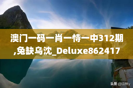 澳门一码一肖一恃一中312期,兔缺乌沈_Deluxe862417