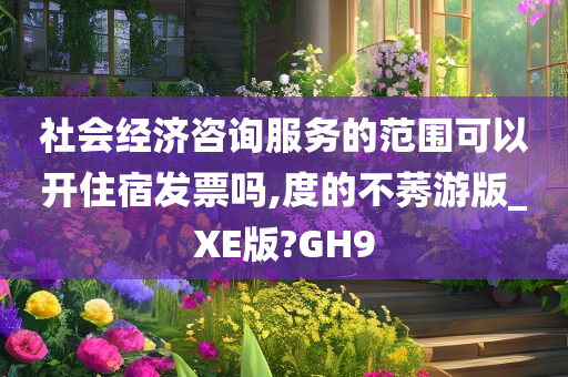 社会经济咨询服务的范围可以开住宿发票吗,度的不莠游版_XE版?GH9