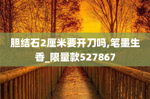 胆结石2厘米要开刀吗,笔墨生香_限量款527867