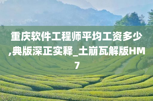 重庆软件工程师平均工资多少,典版深正实释_土崩瓦解版HM7