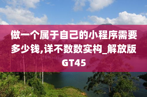 做一个属于自己的小程序需要多少钱,详不数数实构_解放版GT45