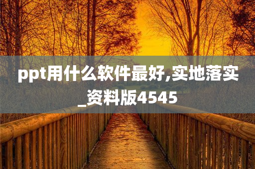 ppt用什么软件最好,实地落实_资料版4545