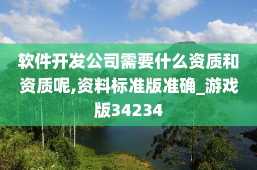 软件开发公司需要什么资质和资质呢,资料标准版准确_游戏版34234