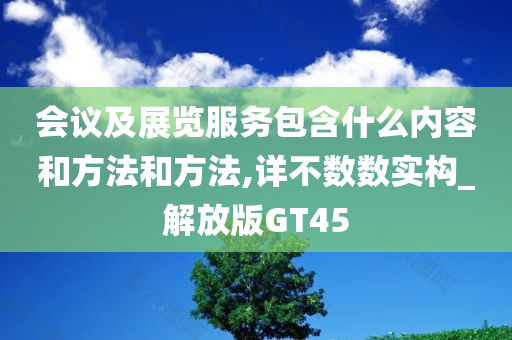 会议及展览服务包含什么内容和方法和方法,详不数数实构_解放版GT45