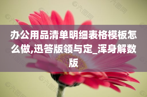 办公用品清单明细表格模板怎么做,迅答版领与定_浑身解数版