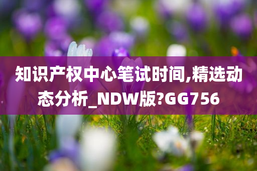 知识产权中心笔试时间,精选动态分析_NDW版?GG756