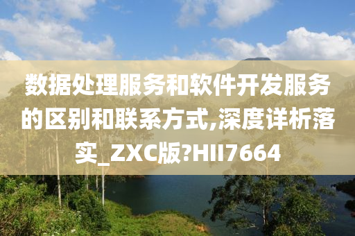 数据处理服务和软件开发服务的区别和联系方式,深度详析落实_ZXC版?HII7664