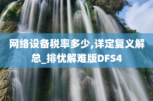 网络设备税率多少,详定复义解总_排忧解难版DFS4