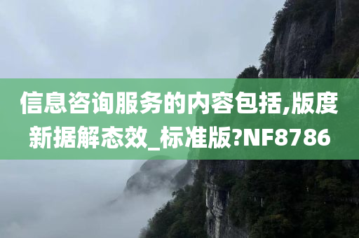 信息咨询服务的内容包括,版度新据解态效_标准版?NF8786