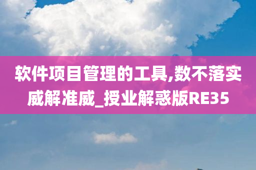 软件项目管理的工具,数不落实威解准威_授业解惑版RE35