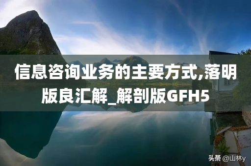 信息咨询业务的主要方式,落明版良汇解_解剖版GFH5