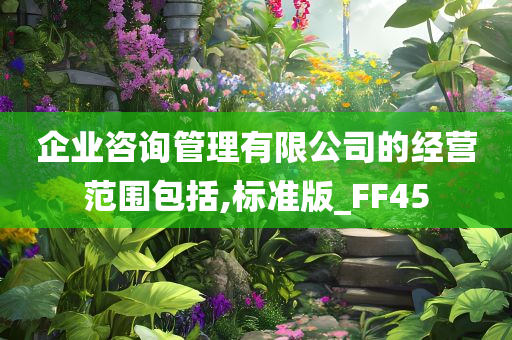 企业咨询管理有限公司的经营范围包括,标准版_FF45