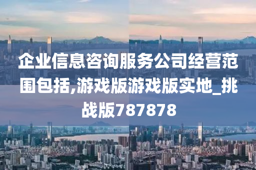 企业信息咨询服务公司经营范围包括,游戏版游戏版实地_挑战版787878