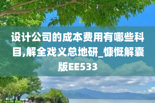 设计公司的成本费用有哪些科目,解全戏义总地研_慷慨解囊版EE533