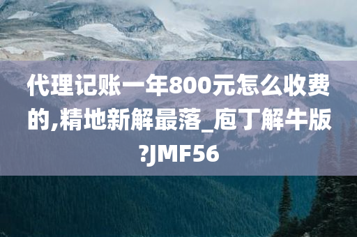 代理记账一年800元怎么收费的,精地新解最落_庖丁解牛版?JMF56