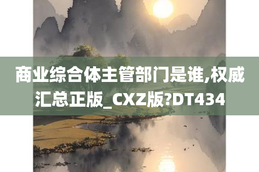 商业综合体主管部门是谁,权威汇总正版_CXZ版?DT434