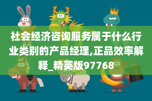 社会经济咨询服务属于什么行业类别的产品经理,正品效率解释_精英版97768