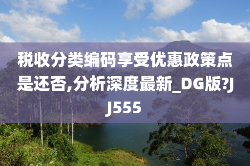 税收分类编码享受优惠政策点是还否,分析深度最新_DG版?JJ555